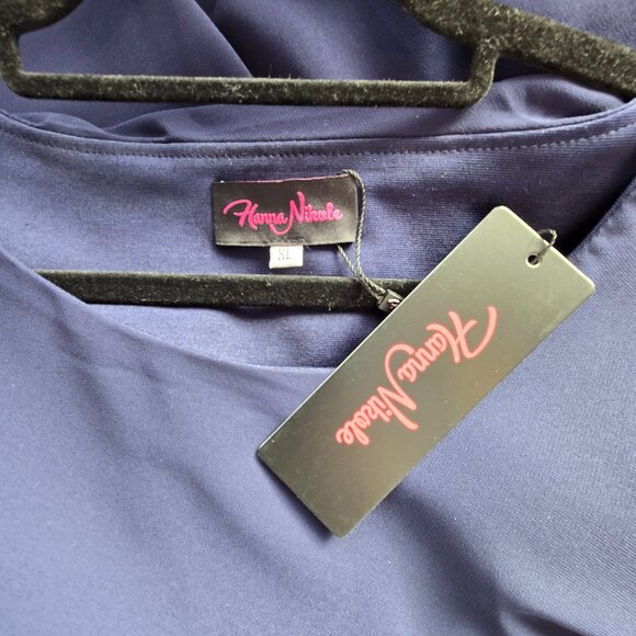 NWT HANNA NIKOLE Navy Blue Dress 16 - Picture 5 of 5